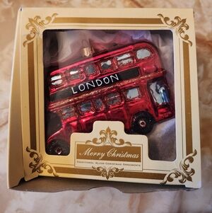 Red London Double Decker Bus Ornament
